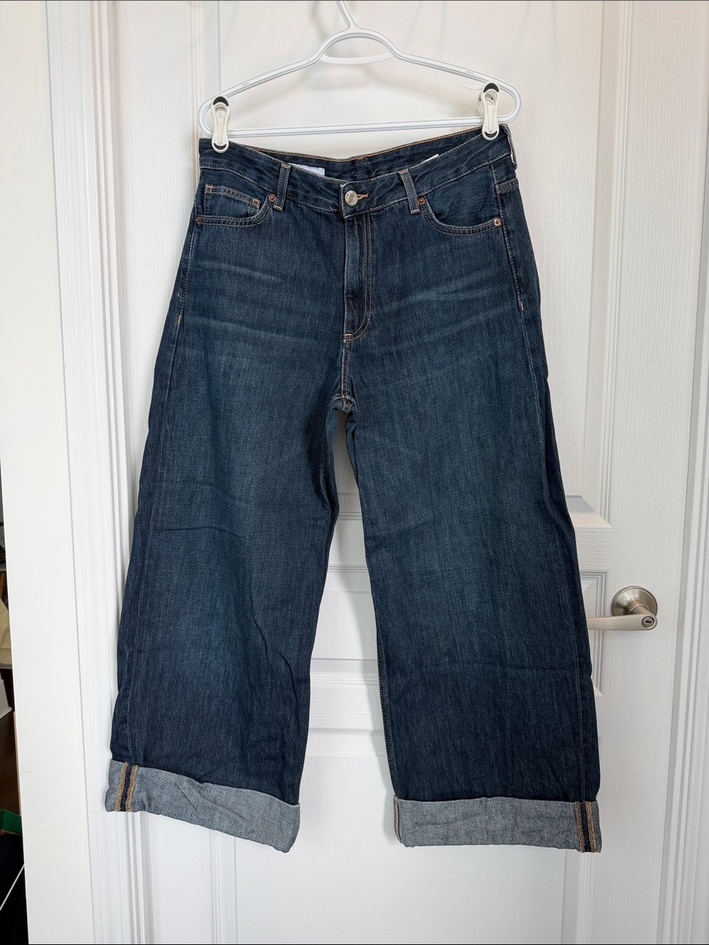 Zara Wide Leg Jeans in Blue Size 8
